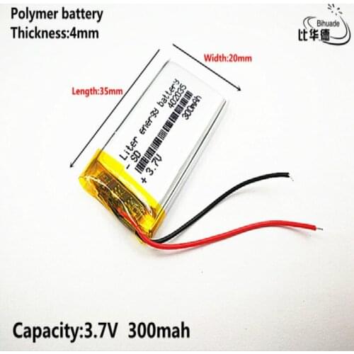 Liter energy battery Good Qulity 3.7V,300mAH,402035 Polymer lithium ion / Li-ion battery for TOY,POWER BANK,GPS,mp3,mp4