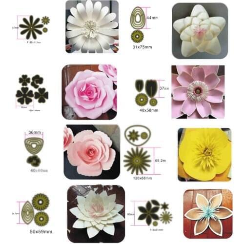 Laryered Rose Plumeria Daisy Flowers Wildflowers Metal Cutting Dies for DIY Scrapbooking Crafts Paper Cards Making 2019 New Dies