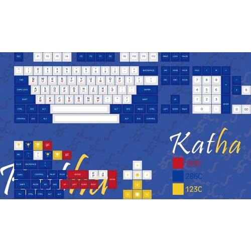 KAT Profile keycap set Dyesub PBT keycaps KATHA keycap for mechanical keyboard 68 84 87 keyboard