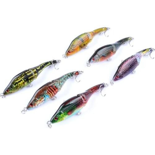 6pcs/lot Fishing Lures 8.9g 95mm Artificial Hard Bait Set 3-Section swimbait Wobbler with #6 Hooks Pesca everything for fishing