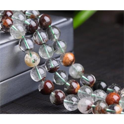 Natural Chorite Crystals 6-12mm round Gemstone beads for 925 sterling silver Jewelry Making Necklace Bracelet 15inch ICNWAY