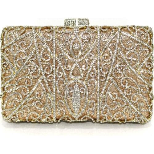 Latest Design Diamonds Beaded Flower Handbags Girls Elegant Wedding Purse Fashion Women Evening Party Big Diamonds Purses