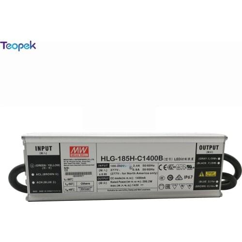 Original MEAN WELL LPC-60-1400 HLG-100H-36B HLG-185H-C1400B Driver Power Supply For Cree CXB3590 CXA3050 LED