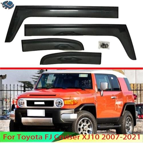 For Toyota FJ Cruiser 2007-2019 Plastic Exterior Visor Vent Shades Window Sun Rain Guard Deflector 4pcs