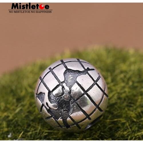 Authentic 925 Sterling Silver Globe Clip Charm Bead Fit European Bracelet Jewelry