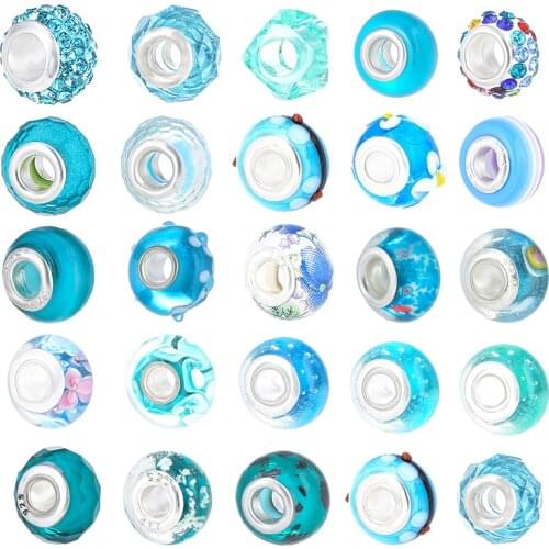 2Pcs Hot Sale Murano Crystal Glass Charms Fit Original DIY Imprint Flower Rainbow Beads Bracelets For Women Men Jewelry Making