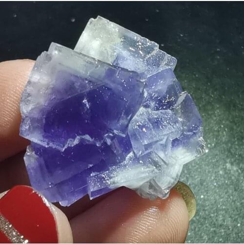 11.1gNatural rare purple fluorite mineral specimen healing demagnetizing energy crystal teaching home decoration QUARTZ GEM