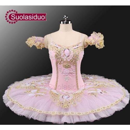 Pink Fairy Classical Ballet Tutu Girls Platter Tutu Professional Tutu Adult Performance Pancake Ballet Costume SD0001