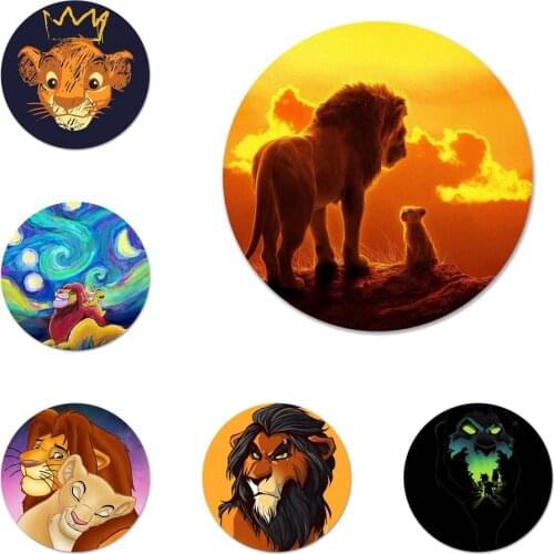 Cartoon Movie Lion King Badge Brooch Pin Accessories For Clothes Backpack Decoration gift 58mm