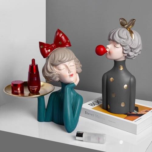 Nordic Decoration Home Fashion Birthday Gift Girl Statue Sculpture Desktop Decoration Room Decor Nice Gift for Girlfriend Wife