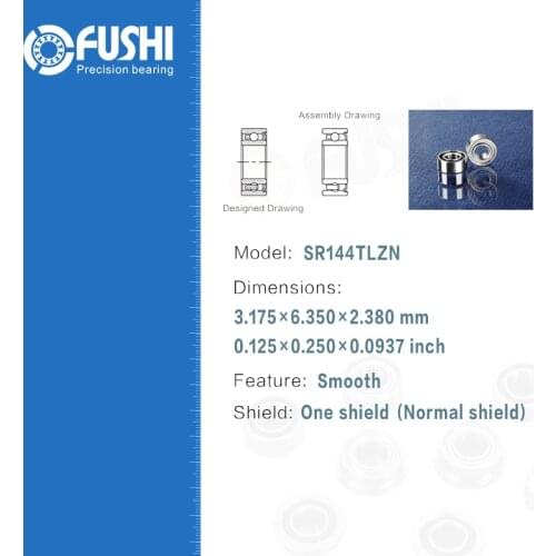 Dental Bearing SR144TLZN ( 4 Pcs ) ABEC-7 P4 Grade For Handpiece Turbine High Speed SR144 TL Z N Dental Drill Bearings