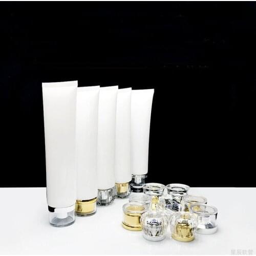 150ml white soft tube for mildy wash tube/butter/hand cream/mask cream/night cream/moisturizer/essence plastic tube plastic lid