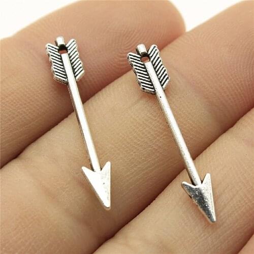 WYSIWYG 30pcs 5x30mm 3 Colors Zinc Alloy Mini Small Arrow Charms DIY Jewelry Findings Jewelry Accessories