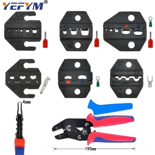 SN/4mm crimping pliers jaw for most types non-insulation/insulation terminal tools(jaw width 4mm/pliers 190mm)