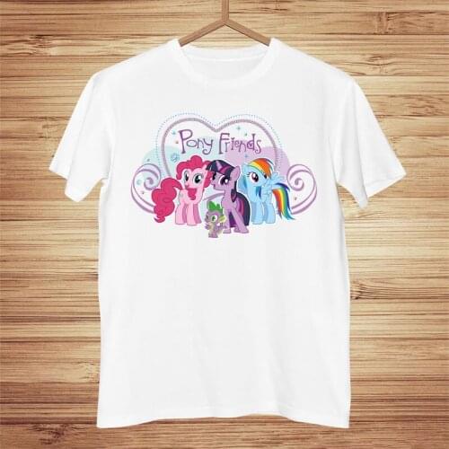 Female t shirt Tops Harajuku Unicorn Rainbow Pony T-Shirt Women Couples Loose Short Sleeve ulzzang t shirt Women Kawaii