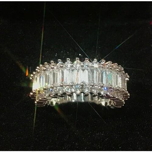 Vintage 925 Sterling Silver Female Geometry AAA Zircon Stone Finger Rings for Women Jewelry Valentines Day Gift anillos anel