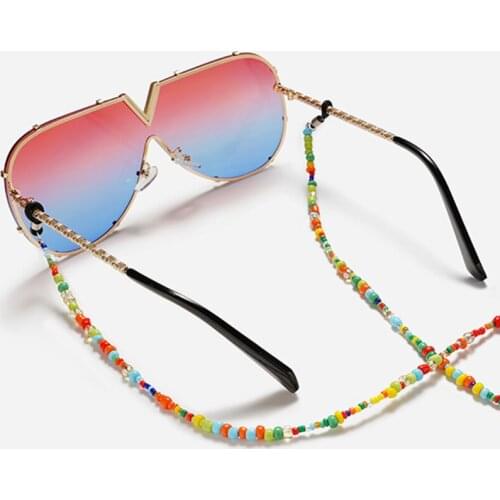 1PC Fashion Sweet Women Glasses Chain Colored Beaded Eyeglass Lanyard Anti Slip Sunglasses Strap Spectacles Cord Accessories