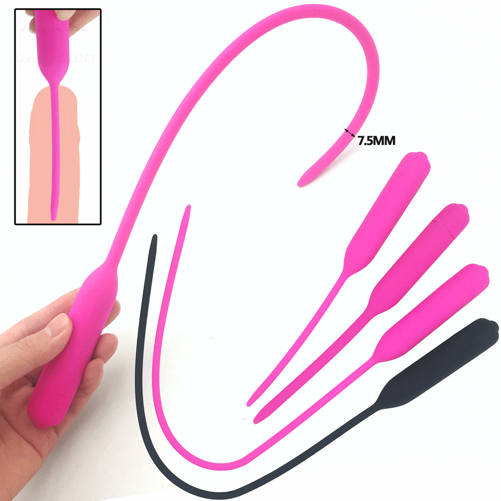 10 Speed Urethral Vibrator Male Masturbator Sex Toy Silicone Vibrating Penis Plug Urethral Sounds Dilator Products Adult For Men