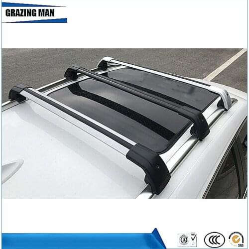 High Quality 2 PCS Car Accessories Aluminium Alloy Roof Rack Rail Cross Bar Fit For RAV4 2016 2017 2018 2019 Luggage Carrier