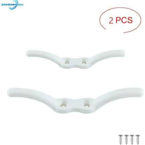 2PCS Flagpole Cleat Hook Flag Rope Cleat Sailboat Sailing Mast Halyard Boat Marine Yacht Kayak Securing Tie Down Tarps Awnings