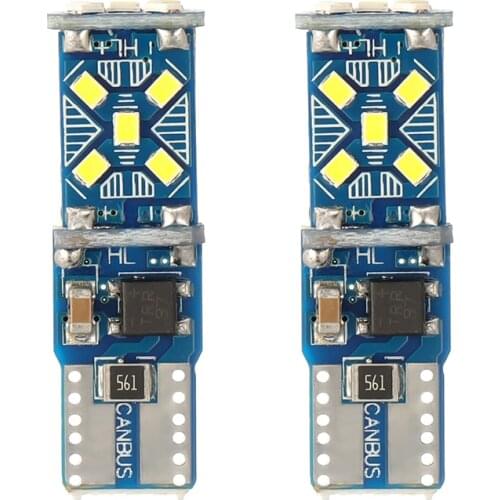 2pcs T10 W5W 3030 15SMD Canbus New super bright LED Parking light Car WY5W 168 501 2825 Turn Bulbs interior Reading Dome light