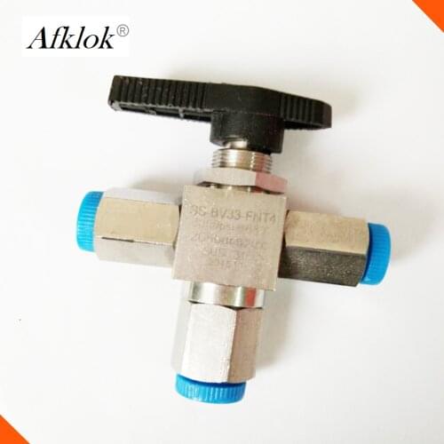 3 Way Ball Valve Stainless Steel 316 1/4 3/8 1/2NPT female For Gas 3000PSI