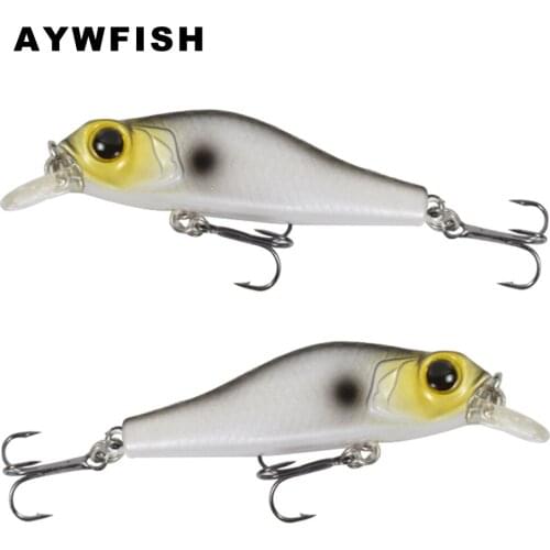 AYWFISH Minnow 68mm 6.9g Musky Hard Plastic Lure 5 Colors Available Jerk Bait Sinking Small Jerkbait Mini Pike Fishing Tackle