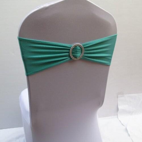FREE SHIPPING 100pcs Tiffany Blue SPANDEX BAND LYCRA WITH BUCKLE FOR CHAIR CHAIR COVER BRAND NEW FROM CHINA SELLER