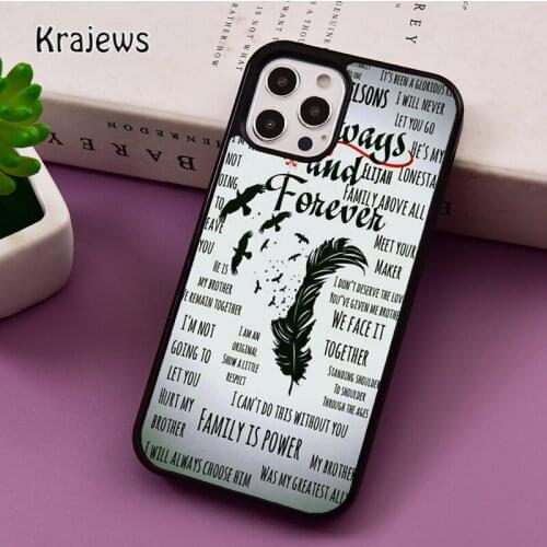 The Vampire Diaries Originals Mikaelson Always Forever phone Case For iPhone 5 SE 2020 6S 7 8 Plus 12 mini 11 Pro X XR XS Max