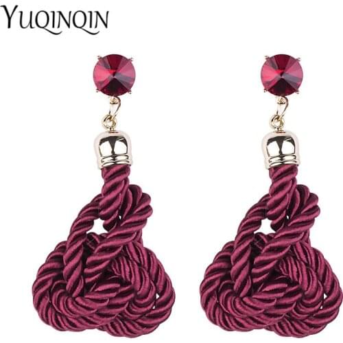 Long Acrylic Dangling Designer Earrings Fashion Jewelry for Women Big Knot Pendant Drop Resin Earring Bohemia Wedding Brincos