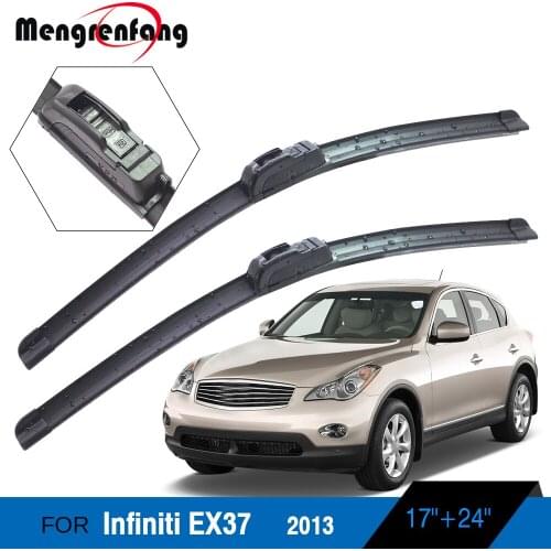 For 2013 Infiniti EX37 Car Soft Rubber Wiper Frameless Front Windscreen Wiper Blades 2 Pieces
