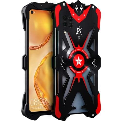 For Huawei P40 Lite Original ZIMON Shockproof Heavy Duty Armor Metal Aluminum Phone Case For Huawei P40 Lite Case