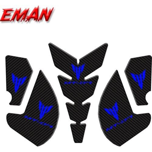 FOR YAMAHA MT-07 MT07 2018-2019 Fiber Texture Motorcycle Anti Slip Tank Sticker Pad Side Gas Knee Grip Protector