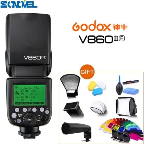 Godox V860II-F TTL HSS 1/8000s Camera Speedlite Flash for Fujifilm Fuji X-Pro2/X-Pro1/X-T10/X-T20/X-T2 X-T1/X-A3/X100F X100T X70