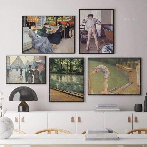 Gustave Caillebotte : « Rue de Paris ; Rainy Day » (1877) - Giclee Fine Art Print, Giclee Canvas Print, Canvas Poster, Retro Wal