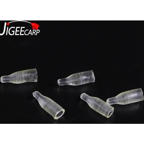 JIGEECARP 100PCS Carp Fishing Clear Hose Fittings Coarse Fishing Silicone Tulip Fishing Rig Beads Coarse Fishing Terminal Tackle