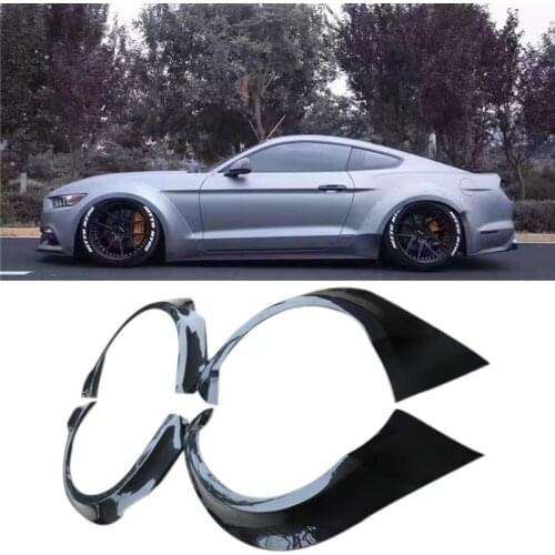 Wheel eyebrow rounded curved fender fender wide body protection kit for 2015-2017 Ford Mustang coupe