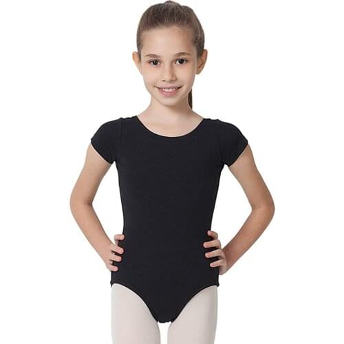 AOYLISEY Leotard for Girls Toddler Short Sleeve Gymnastics Leotards Kids Belly Dancing Bodysuit Ballet Dance Costume