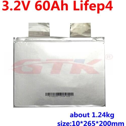 GTK 3.2V 60Ah lifepo4 lithium battery for DIY 24V 12V 120Ah 300ah RV motorhome electric vechicle inverter battery pack