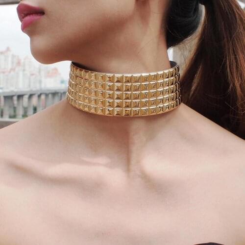Statement Choker Necklace For Women Adjusted Leather Torques Collar Necklace African Vintage Jewelry Indian Style UKMOC