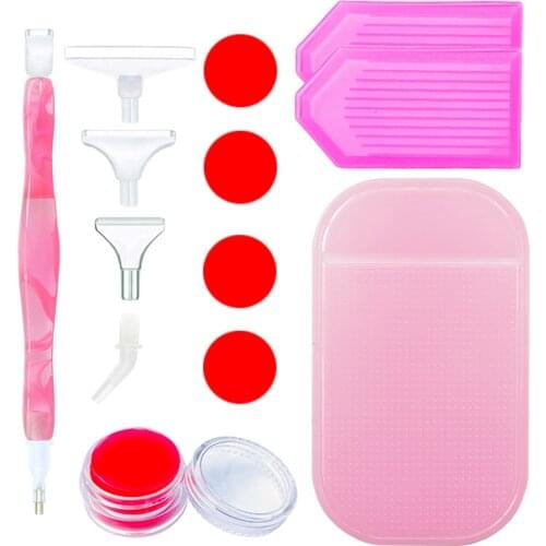 Disney Diamond Painting Tool Set DIY Diamond Embroidery Mosaic Point Drill Pen Tray Non-slip Mat Glue Accessories