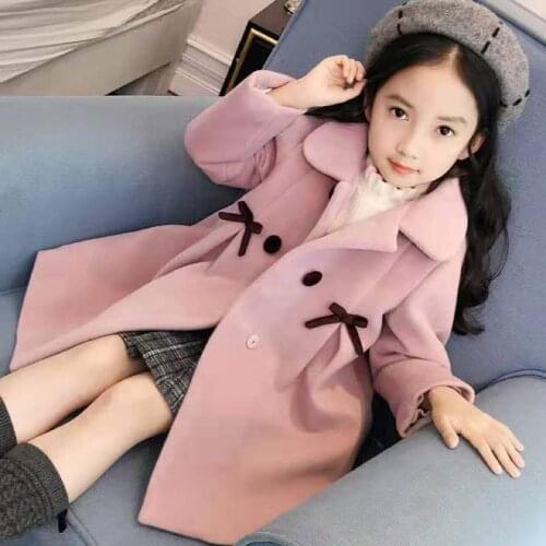 2019 New Popular Children Clothes Girls Jackets Coats 2 Colors Toddler Kids Jackets Outwear Windproof Wool Quality Tops Outwear