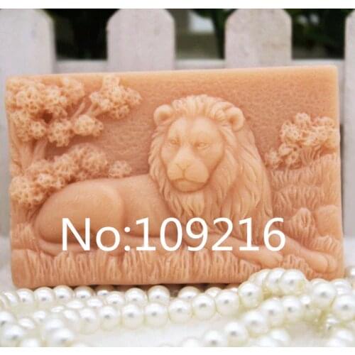 Wholesale!!!1pcs Lion (zx179) Food Grade Silicone Handmade Soap Mold Crafts DIY Mould