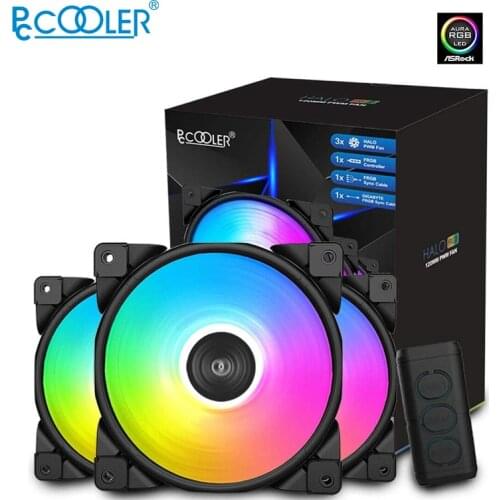PCCooler HALO Computer Case PC Fan Adjust ARGB Cooling Fan 120mm Mute 12V Ventilador PWM FRGB Cooler Fan RGB Case Fans