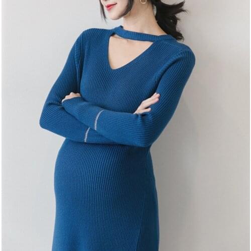 Breastfeeding Dresses Maternity Clothes for Pregnant Women Clothing Solid V-neck Pregnancy Dresses Mother Wear Evening Dress