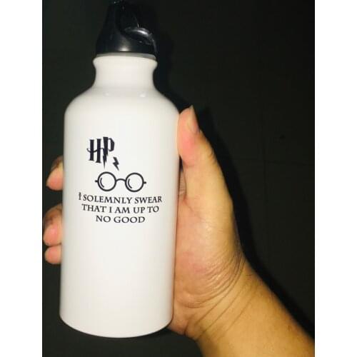 400ml Stainless Steel HP Pattern Portable Outdoor Bottle Durable Cycling Camping Hiking Rust-Proof Bottle Sport Water Bottle