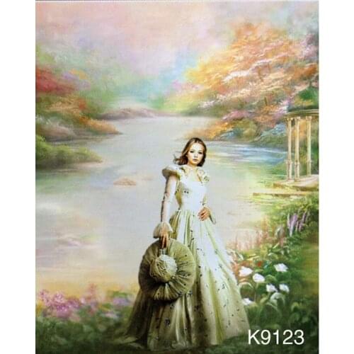 Professional 3*4m Hand Painted Muslin Backdrops, photo backdrops K9123,fotografie achtergronden,backgrounds for photo studio
