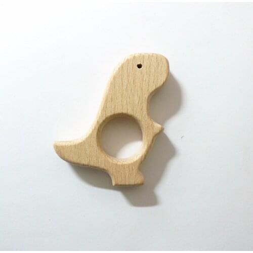 10PCS Dinosaur Handmade Natural Newborn Beech Wooden Teether Toys