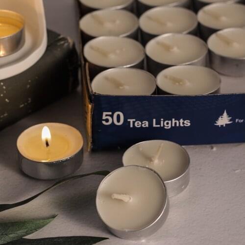 Romantic Smokeless Soy Candle Tea Christmas Decoration White Candle Set Container Cup Bougeoir Mariage Holiday DecorDE50LZ