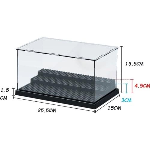 Luxury Mini Box Display Box ShowCase Base Plastic Parts Building Blocks Three Layers DIY Bricks Toys for Kid